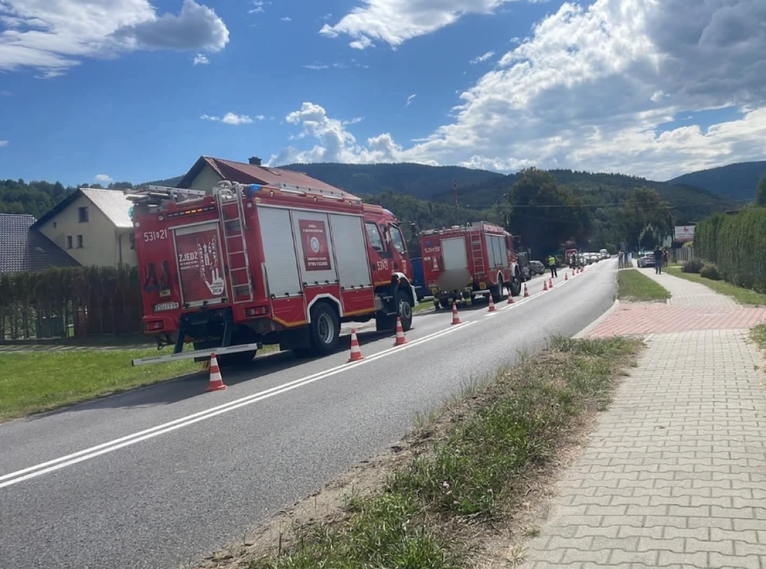 Wypadek w Białce. Na miejscu Policja, ZRM i strażacy.