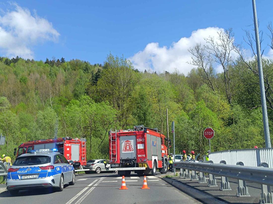 Kolizja drogowa z Zembrzycach. 