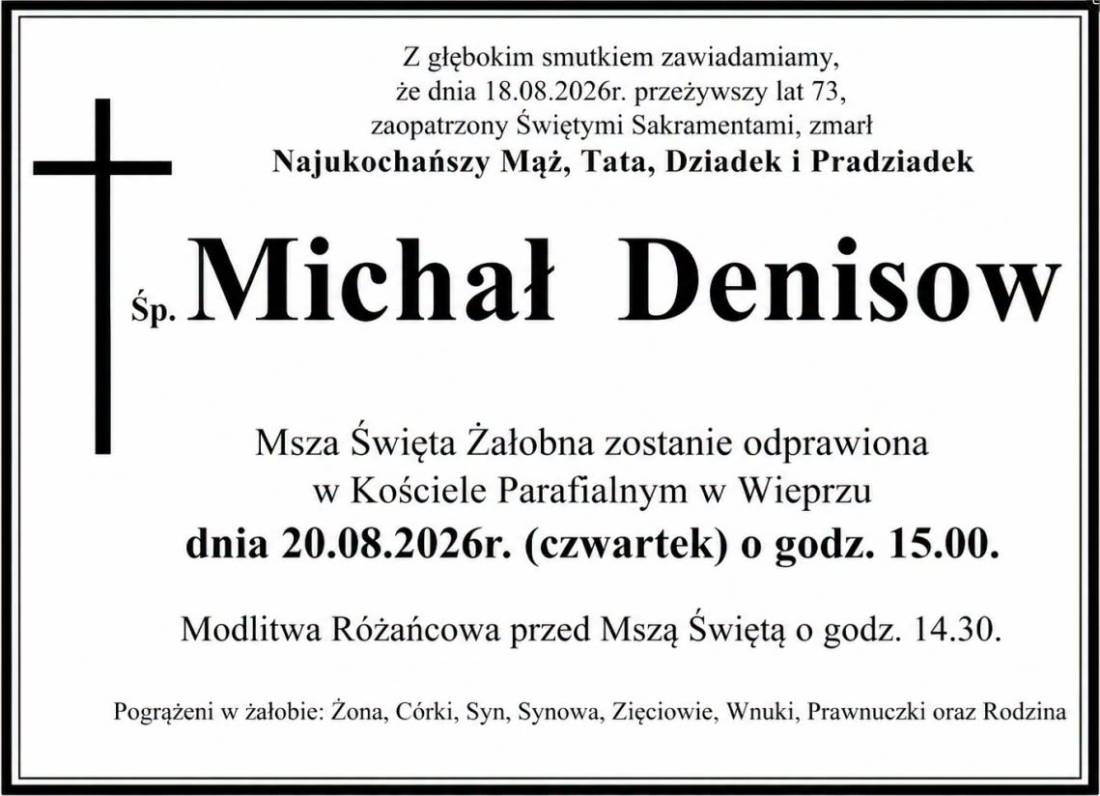 NEKROLOG - Michał Denisow