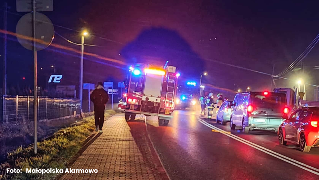 Kolizja samochodowa w Białce.