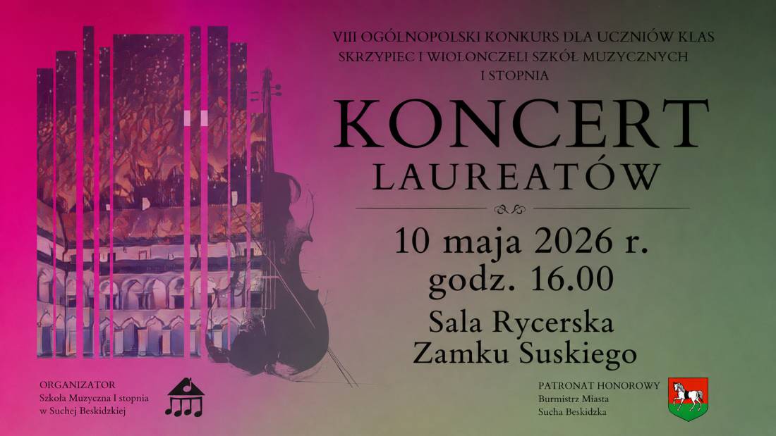 Młode talenty zabrzmią na Zamku Suskim. Wyjątkowy koncert już 10 maja.