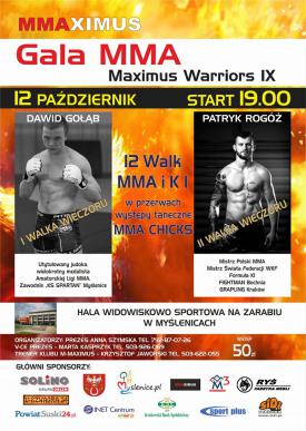 IX Gala MMA w Myślenicach -zaproszenie