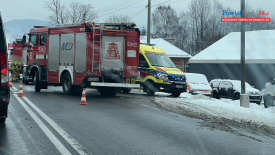 Zdarzenie drogowe na DK28 w Makowie Podhalańskim – duże utrudnienia w ruchu.