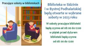 Gmina Bystra-Sidzina: Pracujące soboty w bibliotekach