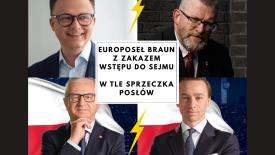 Grzegorz Braun z zakazem wstępu do Sejmu. Sprzeczka posłów. 