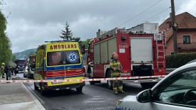 Kolizja trzech samochodów w Budzowie. Utrudnienia w ruchu!