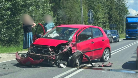 Zderzenie pojazdów w Budzowie.  
