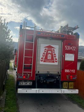 Interwencja straży pożarnej w Makowie Podhalańskim.