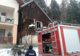 Stryszawa: Pożar drewnianego budynku