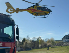 Łętownia: szybka interwencja ratowników. Na miejscu śmigłowiec LPR.