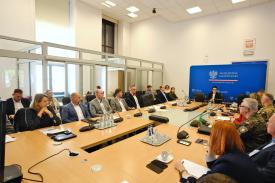 Bezpieczeństwo przeciwpowodziowe w Małopolsce - posiedzenie Wojewódzkiego Zespołu Zarządzania Kryzysowego.