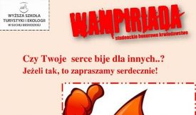 Sucha Beskidzka: Wampiriada – studenci zapraszają do honorowego oddania krwi