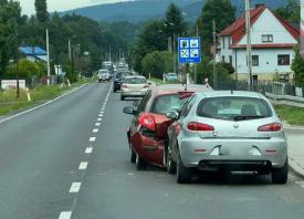 Juszczyn - Kolizja trzech samochodów.