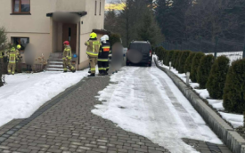 Pożar instalacji elektrycznej w Marcówce.