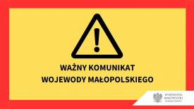 Wstrząsy sejsmiczne na terenie południowej Małopolski - Komunikat.