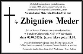 NEKROLOG - Zbigniew Meder.