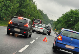 Zdarzenie drogowe na DK28 - w Mucharzu. 