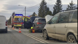 Kolizja samochodowa w Osielcu. Interweniowały służby. 