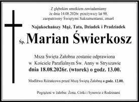 NEKROLOG - Marian Świerkosz.