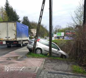 Wymuszenie pierwszeństwa w Suchej Beskidzkiej. 