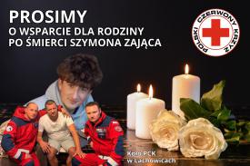 Turniej Charytatywny ku Pamięci Śp. Szymona Zająca. Apel Koła PCK w Lachowicach.