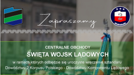 Zaproszenie na Centralne Obchody Święta Wojsk Lądowych w Krakowie.