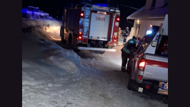 Nocna interwencja strażaków w Sidzinie.