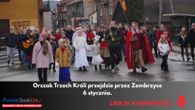 Orszak Trzech Króli przejdzie przez Zembrzyce 6 stycznia.