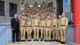 Komendanci PSP z Małopolski podnoszą kwalifikacje w zakresie ochrony ludności.