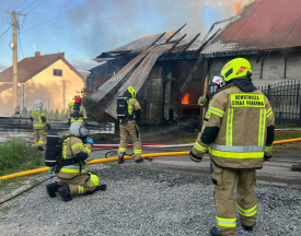 Pożar w Tarnawie Dolnej. Podsumowanie działań Straży Pożarnej. 