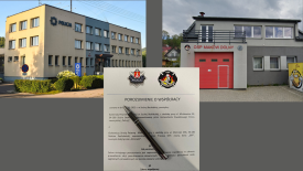 Porozumienie o współpracy strażaków z OSP Maków Dolny z Komendą Powiatową Policji w Suchej Beskidzkiej.
