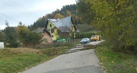 Silny wiatr i interwencje straży pożarnej