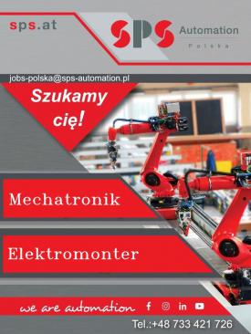 Firma SPS Automation Sp. z o.o. w Budzowie zatrudni na stanowisko Mechatronik i Elektromonter