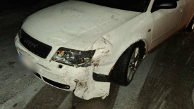 Uciekł po zderzeniu w Bieńkówce. Policja szuka kierowcy Audi.