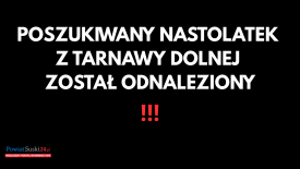 Szczęśliwy finał poszukiwań 16-latka z Tarnawy Dolnej – chłopak odnaleziony cały i zdrowy.