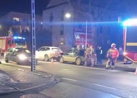 Kolizja samochodowa w Makowie Podhalańskim.