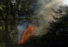 Sucha Beskidzka: Pożar krzaków i suchych gałęzi