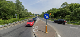 Utrudnienia na DW956 w Zembrzycach – trwa modernizacja mostu nad rzeką Skawą.