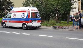 Wypadek w Makowie Podhalańskim. Samochód wjechał w rowerzystę 