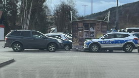 Kolizja na ul. Mickiewicza w Suchej Beskidzkiej,