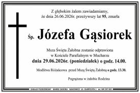 NEKROLOG  - Józefa Gąsiorek.