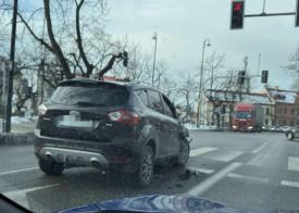 Kolizja samochodowa w Jordanowie. 