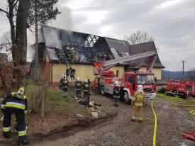 Budzów: Pożar budynku mieszkalnego