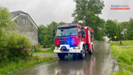 Podtopienie mieszkania w Krzeszowie. 