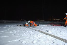 Strażacy ćwiczyli działania ratownicze na lodzie