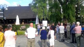 Sucha Beskidzka: Spotkanie wspierające protest osób niepełnosprawnych w Sejmie 