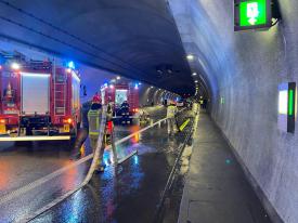 Ćwiczenia w tunelu pod Luboniem Małym. 