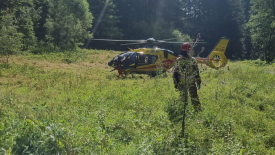 Wypadek na Stryszawie. Wezwano śmigłowiec.