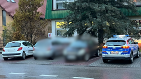 Kolizja autobusu i samochodu osobowego w Budzowie.