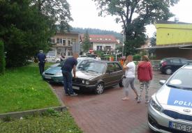 Sucha Beskidzka: Zderzenie dwóch VW Golfów